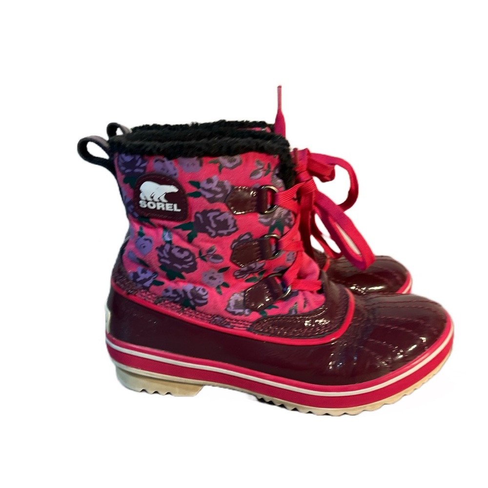 Sorel Port Royal Carnation Floral Tivoli Boot Pink/Purple Women's Size 4